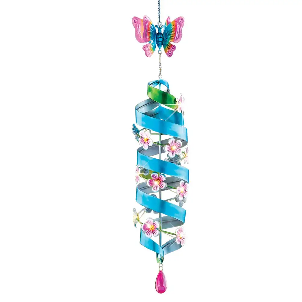 Metal Solar Hanging Butterfly Spinner Garden Decoration Buy Garden