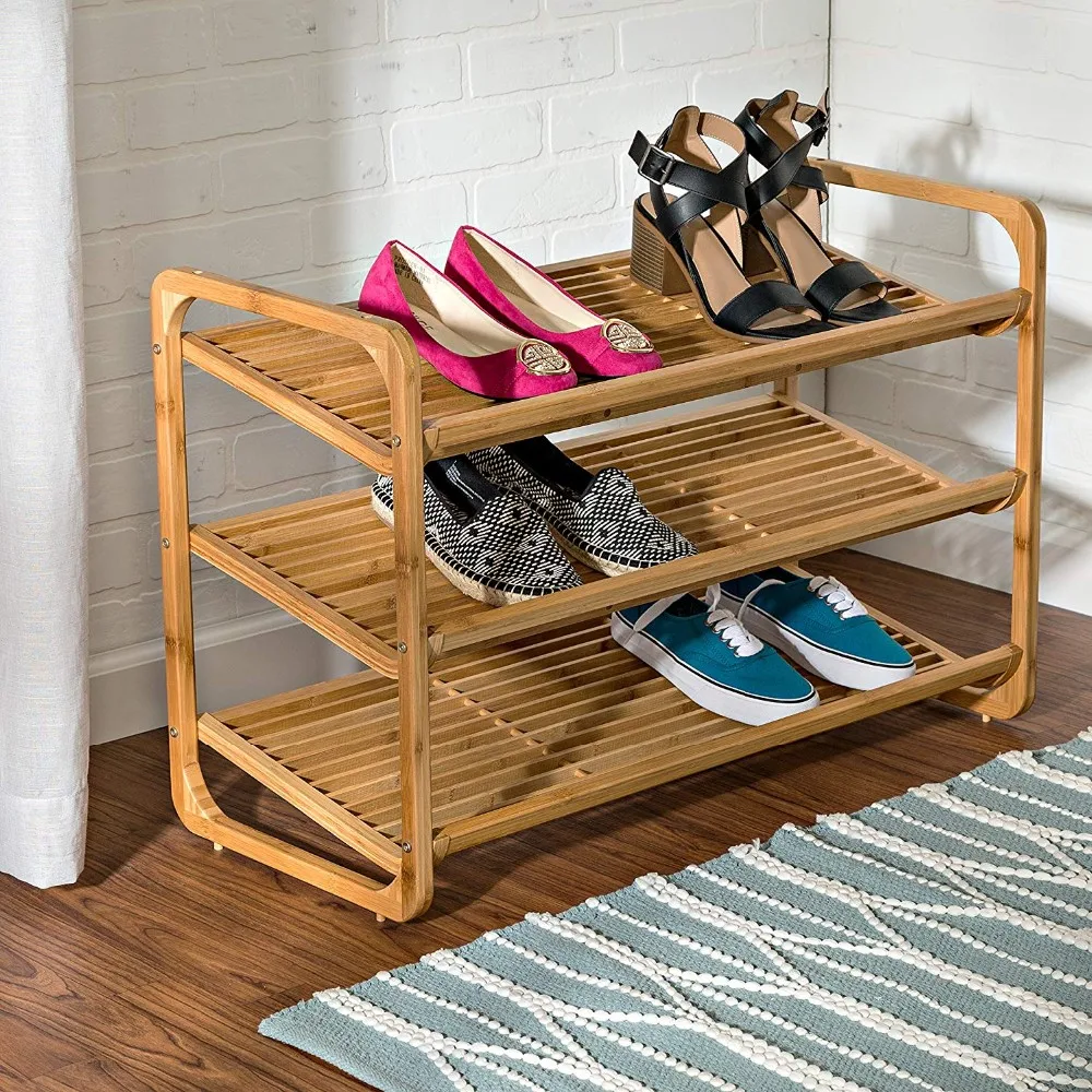 Custom Logo 3 Tier Bamboo Shoes Rack And Shoe Shelf Storage Organizer For Home Office Outside Buy 3 Tier Bamboo Shoes Rack Shoe Shelf Storage Shoe Shelf Storage Organizer Product On Alibaba Com