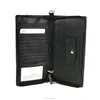 Durable Genuine Leather Passport Case Leather Organizer Zippered Travel Checkbook Wallet