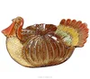 Turkey Gobbler Thanksgiving Serving Platter 13 Inch Embossed Ceramic