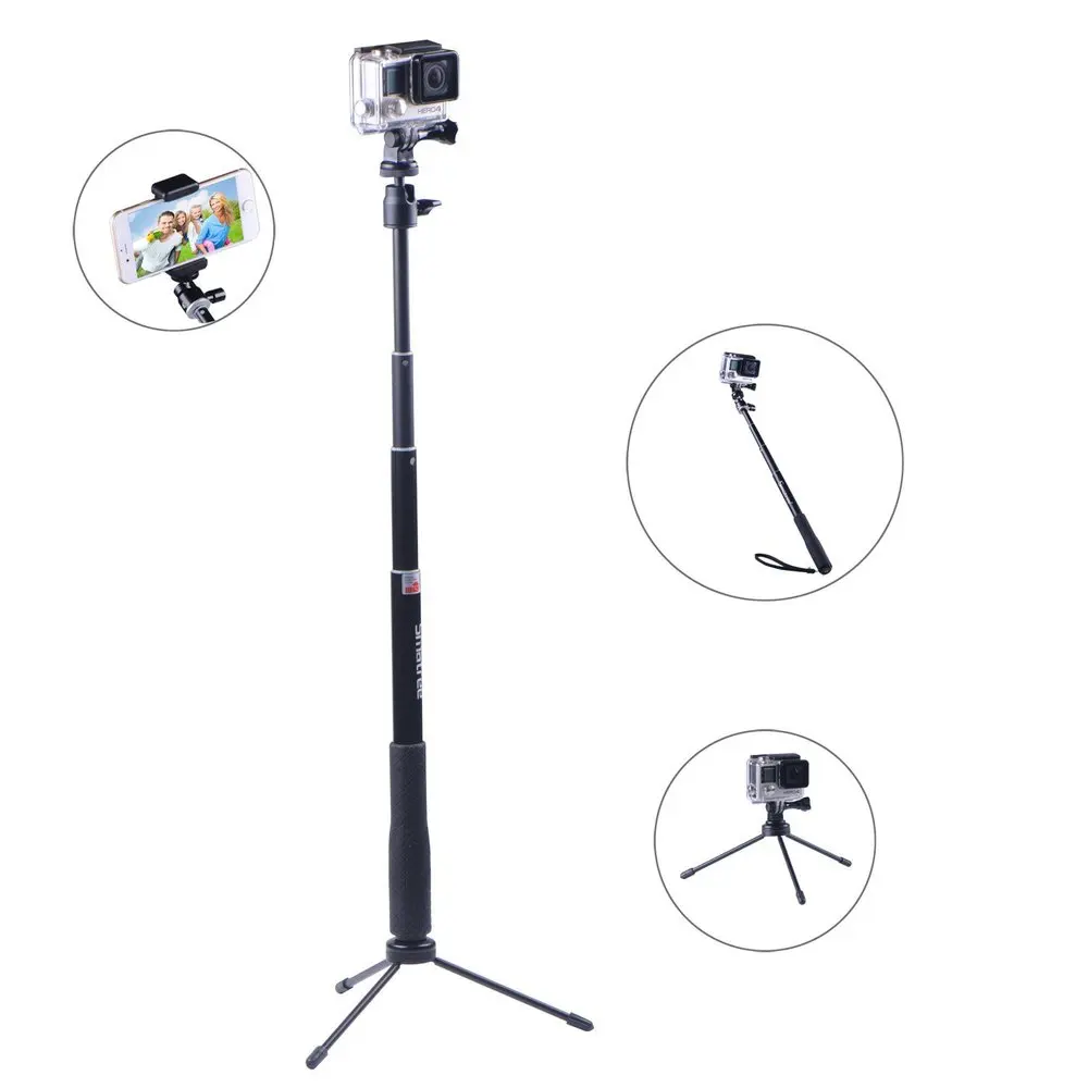 Smatree Go Pro accessoires Smapole Q3 | Pôle Télescopiquego Pro,Monopode Avec Adaptateur Pour Montage De Trépied + Vis À Pouce Buy Smatree Trépied Smatree Go Pro accessoires Smapole Q3 | Pôle Télescopiquego Pro,Monopode Avec Adaptateur Pour Montage De Trépied + Vis À Pouce Buy Smatree Trépied