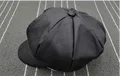 2016 HOT Unisex Leather Cap Cool Hip Hop Man Women Caps Berets Cap Hats Embroidery Adjustable