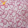 See through pink glitter heart printing tulle fabric tutu uper material