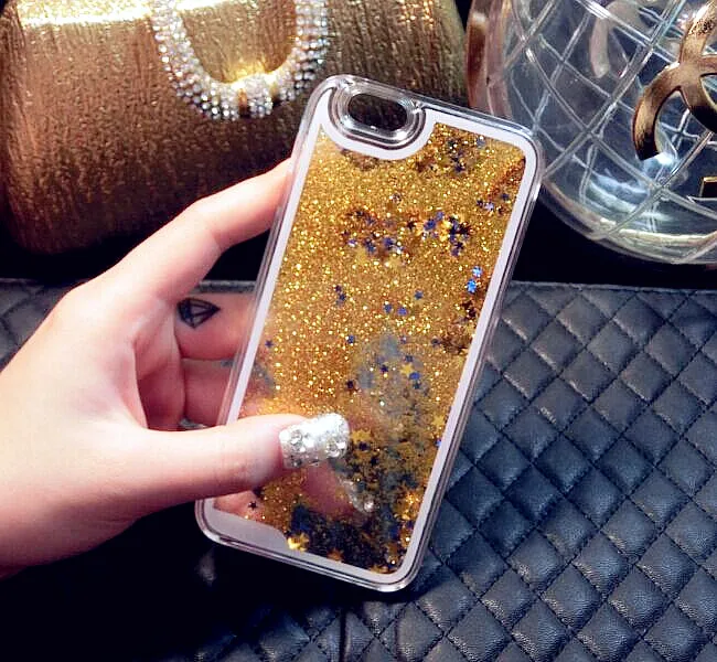 Creative Bling Star Liquid Quicksand Phone Case For iphone 5s/5 PC Material Mobile Covers