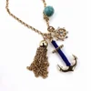 thread wrapped anchor kids necklace