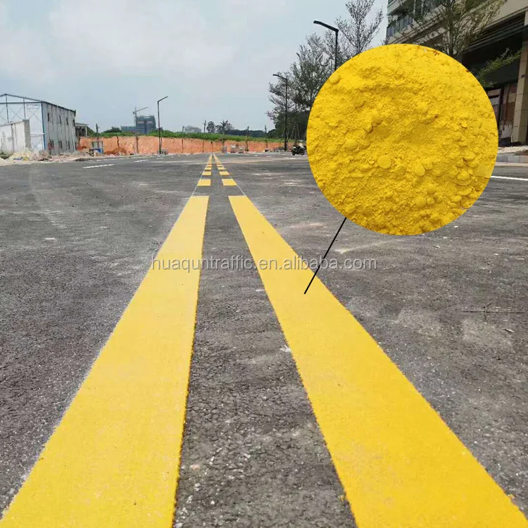 Thermoplastic road line marking yellow 5metres 100mm Thermoplastic road line marking yellow 5metres 100mm