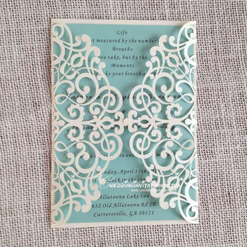Elegant Wedding Envelopes White Blue Laser Cut Invitation Elegant Wedding Envelopes White Blue Laser Cut Invitation Card