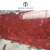 Natural beautiful red jasper stone slab for project