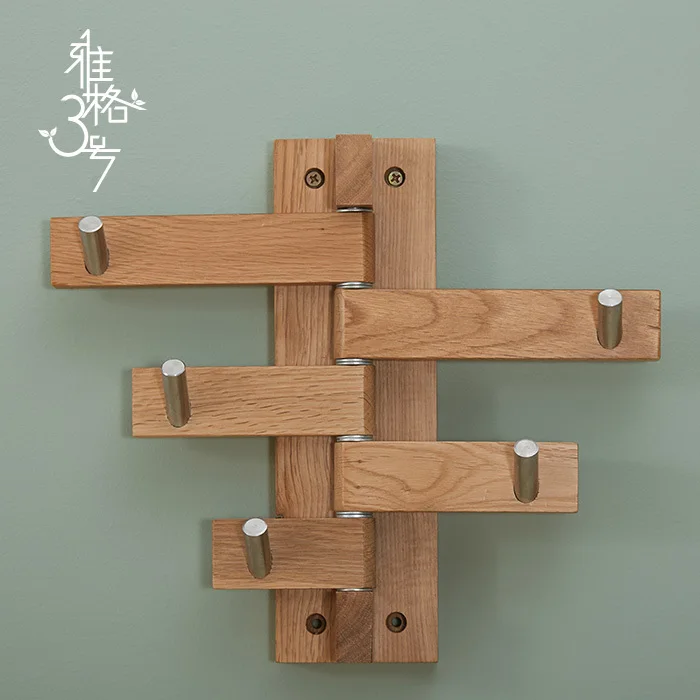 Neu Handtuchhalter Holz Wand Kreative Holz Mantel Handtuchhalter Haken auf der Wand