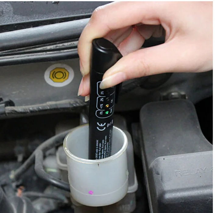 Brake Fluid Tester LED Moisture Water Compact Tool Test Indicator Pen DOT3 4 SX