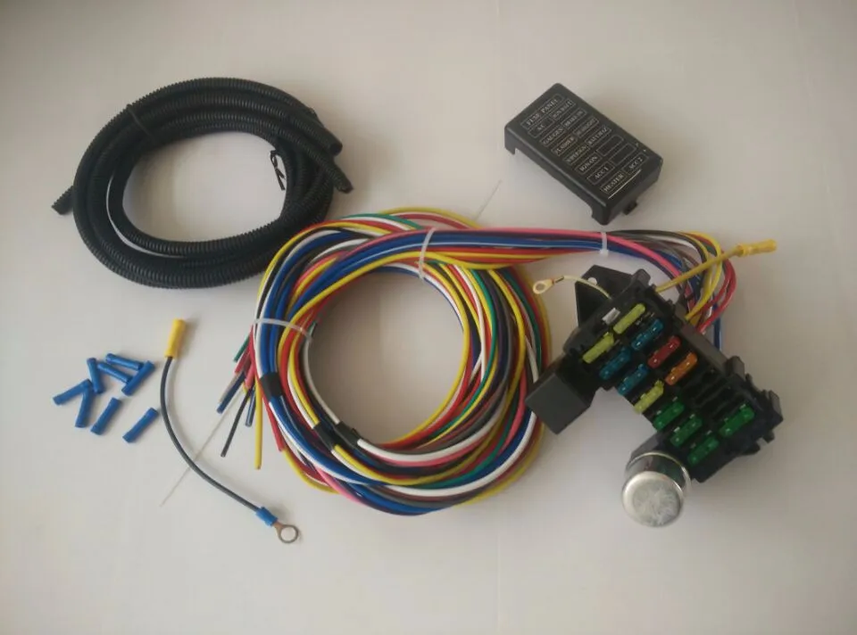 12v 21circuit Universal Automotive Complete Replacement Wiring Harness