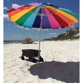 2017 Beach Umbrella Rainbow Includes Carry Bag 8 Foot 2017 Beach Umbrella Rainbow Includes Carry Bag 8 Foot Color With Sand Anchor Auger