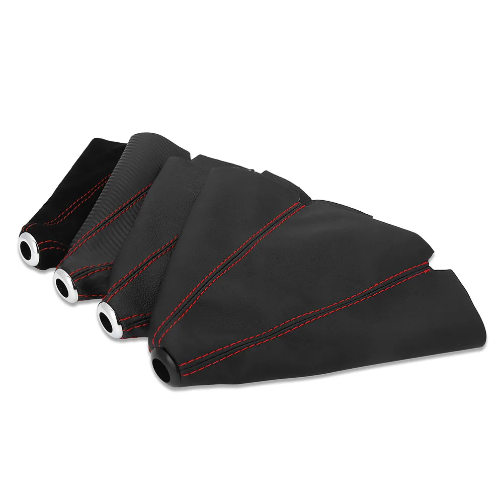 Gear Gaiter Shift Boot Manual Black Suede With Red Stitching