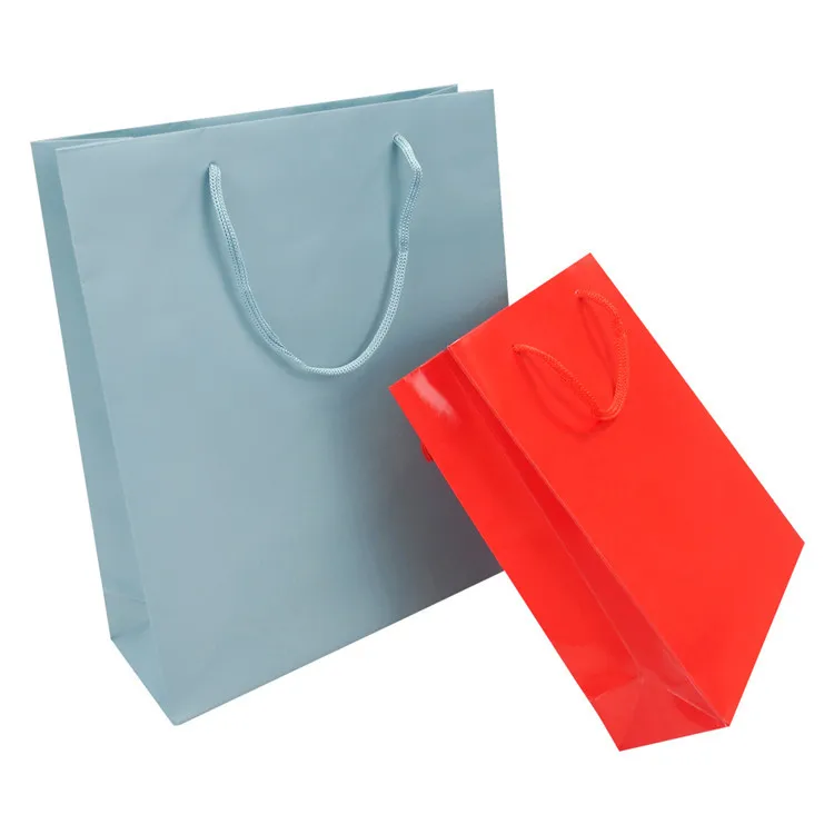 Wholesale Custom Dumb Bright Film Packaging Craft Kraft Paper Shopping Bag with Handle