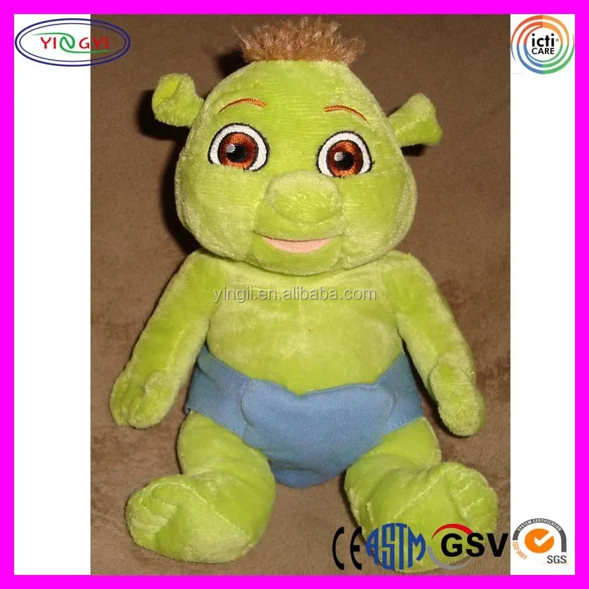 A928 Shrek The Third Plush Baby Doll Boy Ogre Blue Colored Diaper Shrek