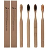 Hot Sale 100% Natural Hard Flat Handle Sustainable Development Zero Pollution Bamboo Bambu Charcoal Toothbrush