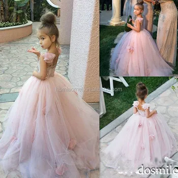 flower girl gown pink