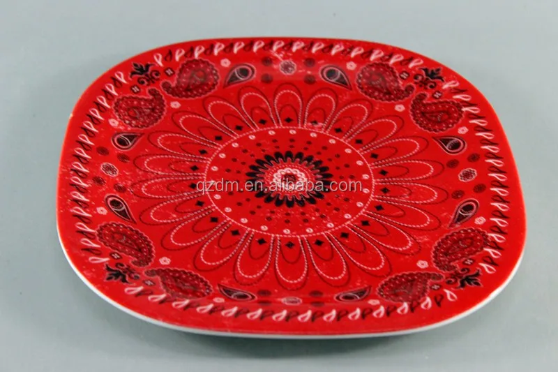 Square Shape Melamine Dinner Plate Food Plate Catering Plate
