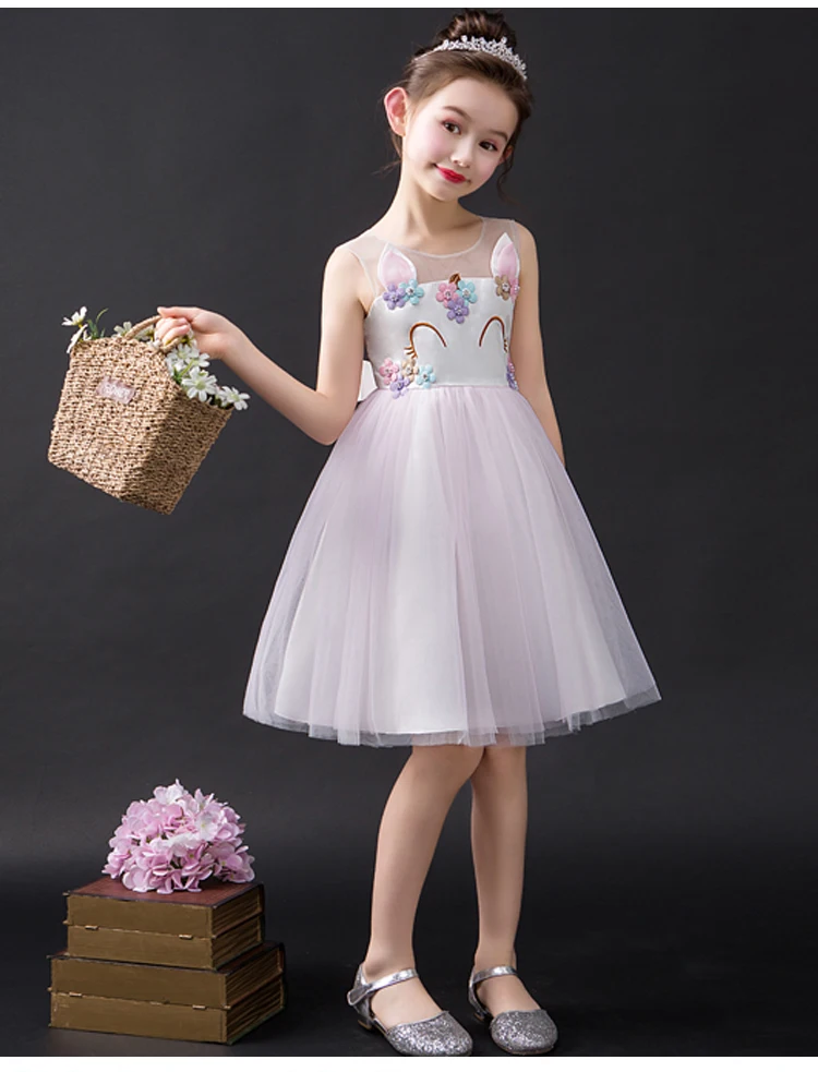 Unicorn Baby Children's Evening Dresses Unicorn Birthday Party Dresses
