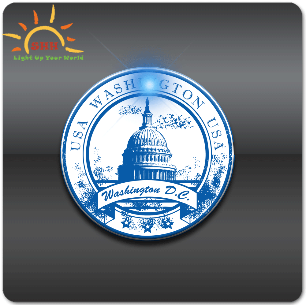 round music button led badge with voice