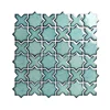 Modern restaurant kitchen bath wall home decor ceramic green cross star shaped fancy mosaic tiles