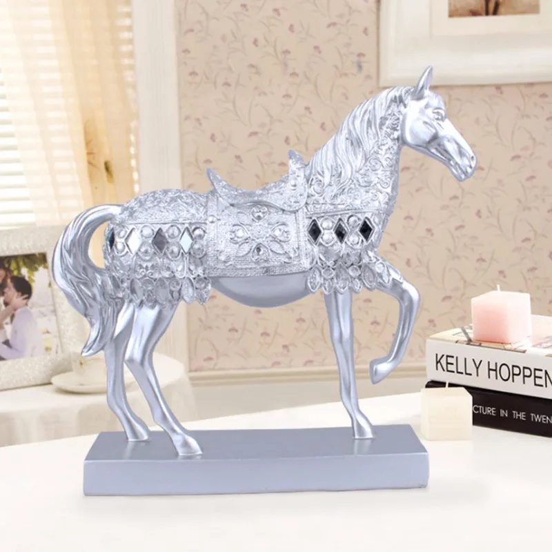 Hot Sale European Antique Silver Horses Home Decorations