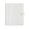 Custom 6 ring binder Planner, large white Leather notebook Diary