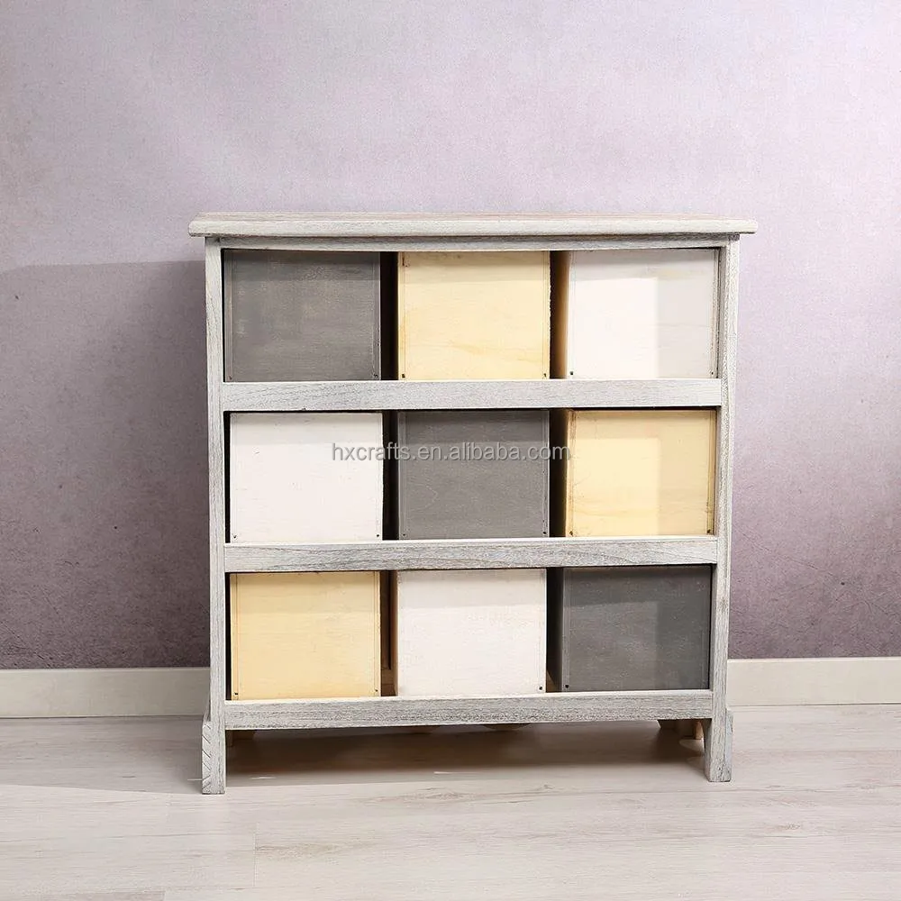 Nieuwe vintage antieke dressoir kast met 9 laden houten kasten ...