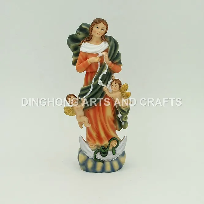 Wholesale Resin Angel and Cross Religious Crafts Poly Resin Statue Figure Produce