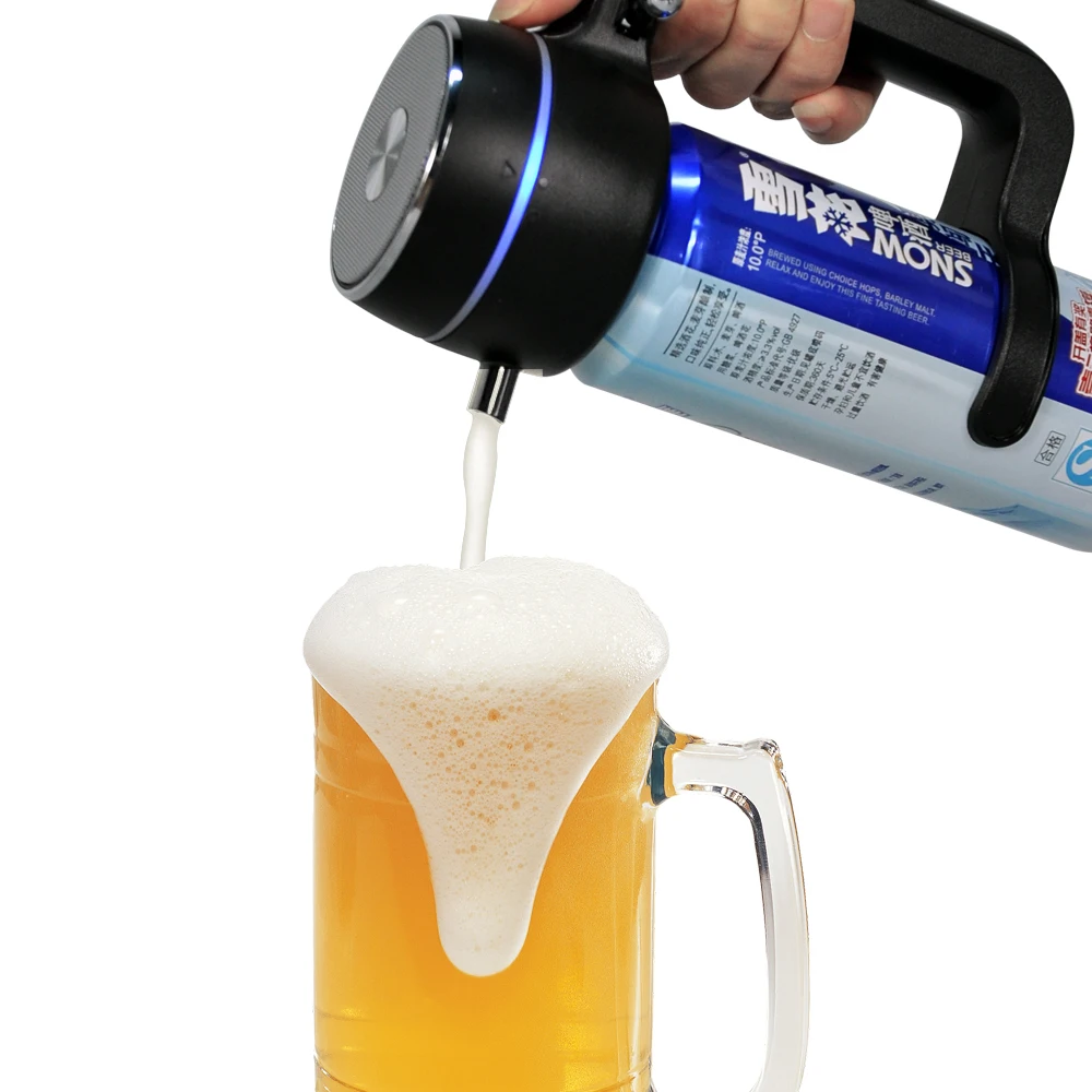 Led Light With Pouring Sound Beer Foam Maker For Canned Beerswower