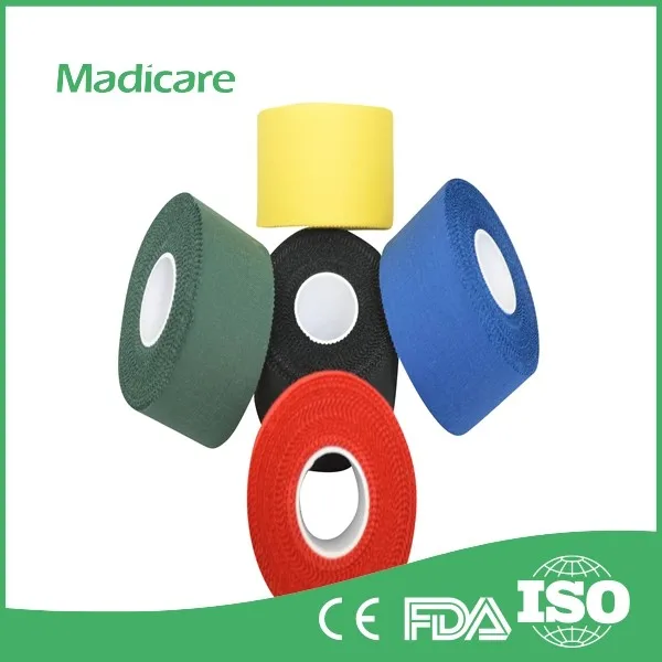 Colorful Cotton Adhesive Strong Rigid Strapping Zinc Oxide Sports Tape