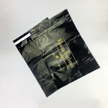 Courier Postage Bags Custom Plastic Mail Satchel Black Printed Postal