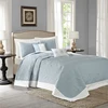 traditional oversize soft brushed microfiber coverlet set patchwork quilted lightweight polyester stitched embroidery bedspread