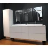 NICOCABINET Custom Modern Design Bathroom Sink Cabinets Modular Bathroom Furniture with Mirror