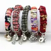 And the wind drape cat printing cloth art pet collar elastic dog chain small dog