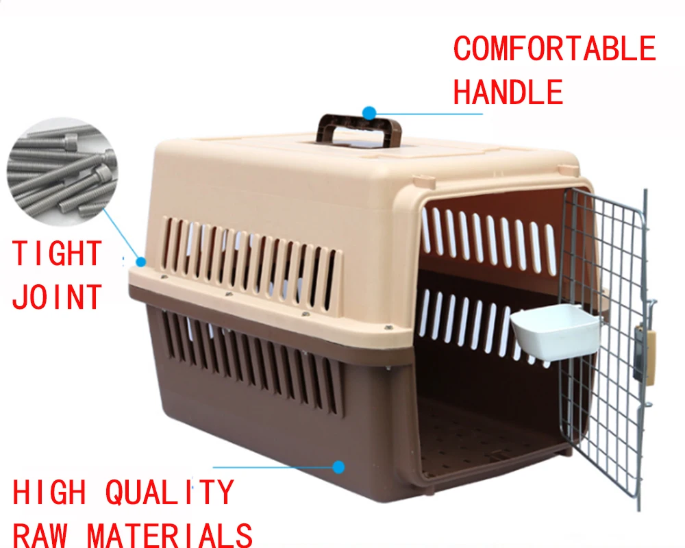 Airline Approve Corrugated Plastic Pet Travel Carrier Dog / Plastic Dog