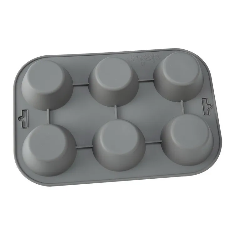 New 6 Cup Microwave Oven Safe Non Stick Baking Cake Moulds Silicone