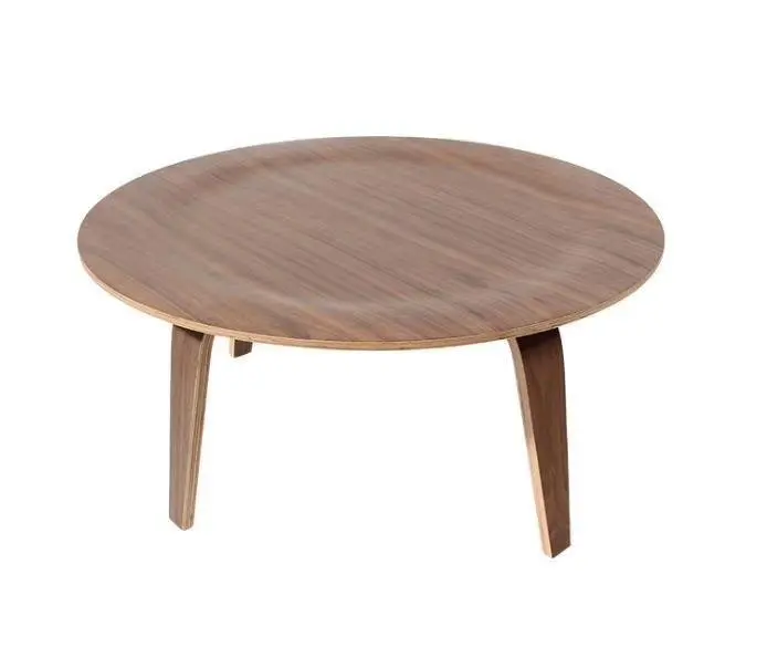 New design living room furniture small wood round tea side table