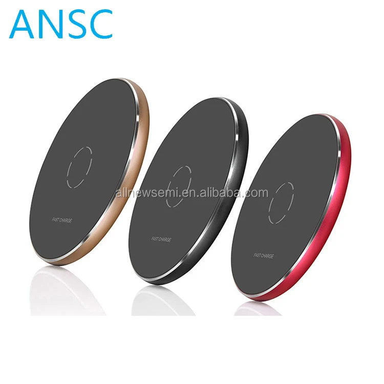 Round Pad And Receiver Mobile Phone Charging Qi Certified Wireless Charger