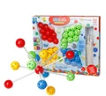 Creative Novel DIY Nail Beads Plastic Flashboard block Children Baby Toys 3D model buliding blocks Kids