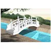 Garden white marble stone bridge