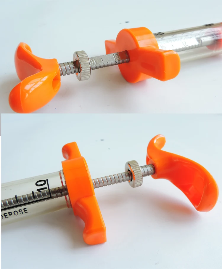 10ml 20ml Copper Head Continuous Poultry Injection Syringe