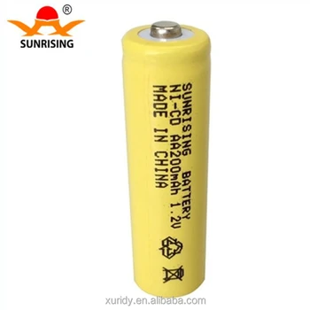 Ni-cd Aa 200mah 1.2v Rechargeable Battery For Solar Light - Buy Ni-cd ...