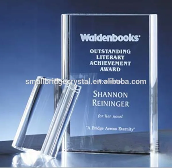 product high quality crystal book trophy with laser engraving725-22