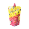 Custom Printed Food Grade Stand Up Plastic Drinking Water Bag For Fruit Juice With Aluminum Foil