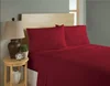 2019 New design 100% polyester microfiber dark red soft bed sheet