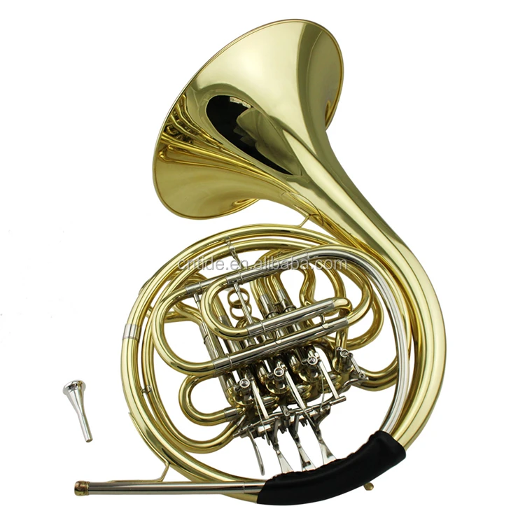 High Quality Gold Lacquer 4key Double French Horn Buy French Horn