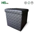 Housetex woven leather chinese ottoman storage ottoman with folding