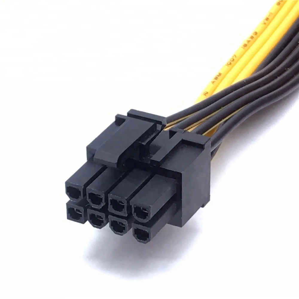 18awg Video Graphics Card Power Cable 8 Pin Female To Dual 8pin 2 X (6 ...