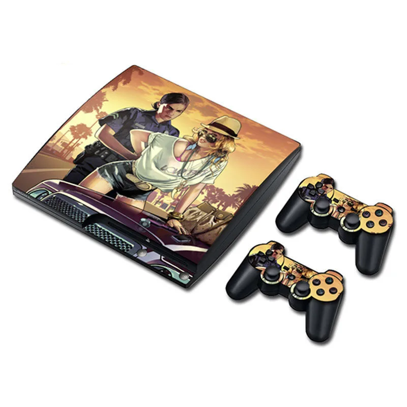 Battle 202 Skin Sticker For PS3 Slim Console + 2 Controller Skins - Multicolor